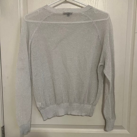 Dynamite Sparkly Long Sleeve Semi-Sheer Sweater - Picture 2 of 4